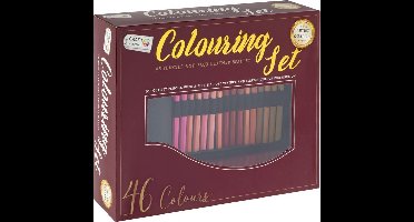 Professionele kleurpotloden in stijlvolle opberg etui | 46-delig | Craft Sensations | Kleurpotloden voor volwassenen