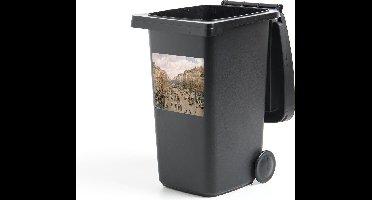 Container sticker De Boulevard Montmartre in de Winter- Schilderij van Camille Pissarro - 40x40 cm - Kliko sticker