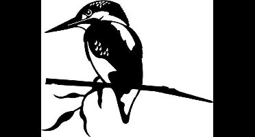 Art Bizniz tuindecoratie Geluksvogel Ijsvogel roest metaal - 277mm breed - 2mm dik