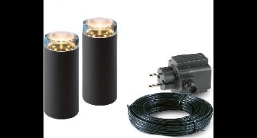 2x LED Pilaren - 2 Watt - 12V - 160mm - complete set