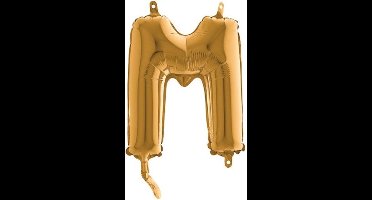 Grabo balloon - Folieballon - letter M - goud - 35cm
