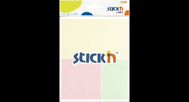 Stick'n Memoblok Stick'n - Pastel Geel 76x127mm - Roze 76x76mm - Groen 76x51mm - 3x 50 Memoblaadjes