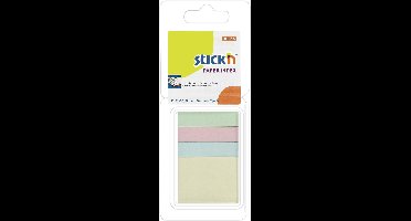 Stick'n Index Notes sticky tabs papier - 50x12mm + 50x38mm, pastel assorti, 3x40 index/pad + 40 blaadjes memoblok