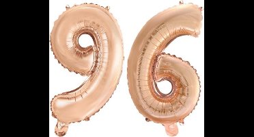 Folieballon nr. 96 Rosé Goud 41cm