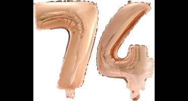 Folieballon nr. 74 Rosé Goud 41cm