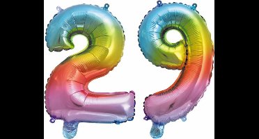 Folieballon nr. 29 Regenboog 86cm