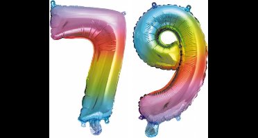 Folieballon nr. 79 Regenboog 41cm
