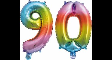 Folieballon nr. 90 Regenboog 41cm