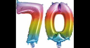 Folieballon nr. 70 Regenboog 86cm