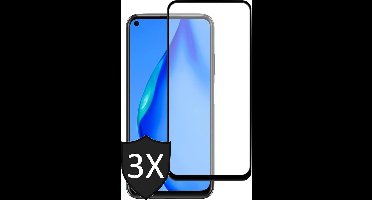 Screenprotector geschikt voor Huawei P40 Lite - Full Screen Protector Glas - 3 Stuks