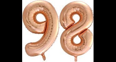 Folieballon nr. 98 Rosé Goud 86cm