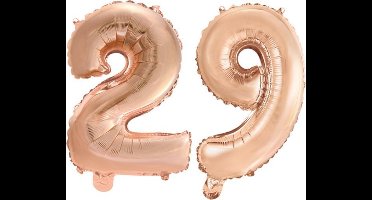 Folieballon nr. 29 Rosé Goud 41cm