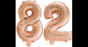 Folieballon nr. 82 Rosé Goud 41cm