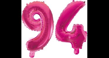 Folieballon 94 jaar roze 86cm