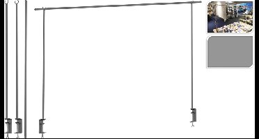 Tafelklem van metaal | Wit