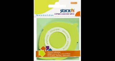 Stick'n Memoblok Blad - 360 Graden - Lijmrand - 70x70mm - Neon Groen - 50 Sticky Notes