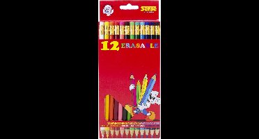 Haza Original Kleurpotloden Met Gum 12 Stuks