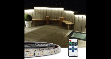 Led strip 4 meter Helder Wit voor buiten- Complete set
