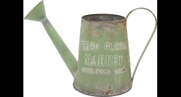 Cosy @ home Gieter fresh flower market groen 40x26xh53cm rond zink