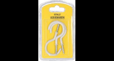 Schroefoog | 70 mm | Wit | 3 stuks | Stolz | Schroefhaak | Duimheng | Schroefogen | Schroefoogjes | Schroefoog wit | Oogbout | Oogbbt | 3 stuks