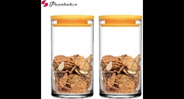Pasabahce Breakfast - Voorraadpot Met Luchtafsluitende Deksel - Set van 2 - 730 ml