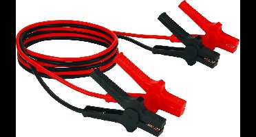 Einhell Startkabels BT-BO 25/1 A - Voor benzinemotor: Max. cilinderinhoud: 5500 cm³ - Voor dieselmotor: Max. cilinderinhoud: 3000 cm³ - Lengte kabel: 3,5 m - Doorsnede: 31.4mm² - Intensiteit: 350 A - Geleverd in draagtas