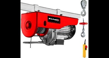 Einhell Elektrische Kabeltakel TC-EH 500 - 800 W - 250 kg op 11,5 m - 500 kg op 5,7 m (met katrol) - Noodstop - Automatische rem - Incl. katrol