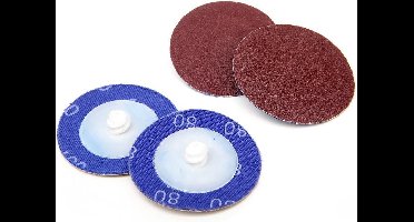 10 Stuks Schuurschijven 50 mm K120 met Roll on opname