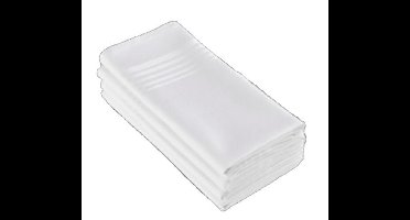 De Witte Lietaer Servetten Deauville 51x51 Cm Katoen Wit 4 Stuks