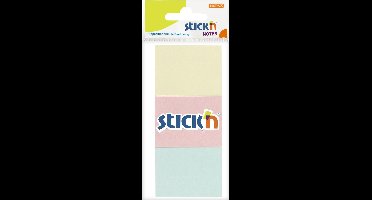 Stick'n Sticky Notes - Blister - 38x51mm - Klein - 3 keer pastel Geel - Roze - Blauw - 100 Memoblaadjes
