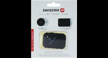 Swissten Magnetische Metalen Plaatjes - Metalen platen voor Smartphones - Zelfklevend - Set van 2