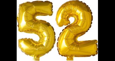 Folieballon nr. 52 Goud 41cm