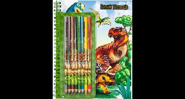 Dino World - Colouring Book With Coloured Pencils (46852) /Arts and Crafts