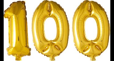 Folieballon nr. 100 Goud 41cm
