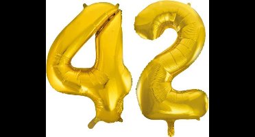 Folieballon nr. 42 Goud 86cm