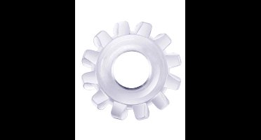 PowerPlus Flexibele Cockring Getand - transparant