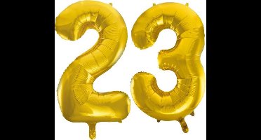 Folieballon nr. 23 Goud 86cm