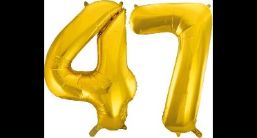 Folieballon nr. 47 Goud 86cm