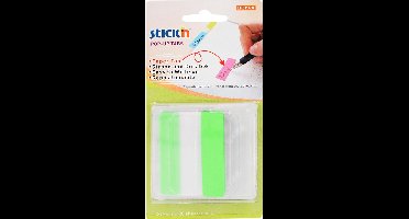 Stick'n Bladwijzers - Extra stevig - Sticky index tabs - 38x50mm - Groen - 10 tabs in houder
