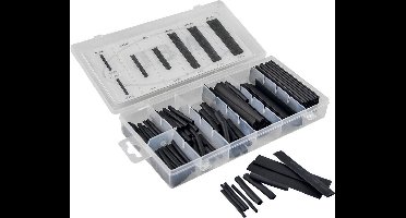 JBM Tools | Assortiment Krimpkous | Shrink tube | zwart | 127-Delig