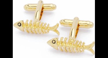 Manchetknopen - Graatvis Vis Goud