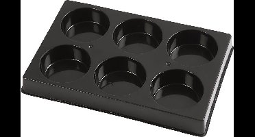 Leeg Waterverf Palet – Aquarelverf Palet – Verf Opbergpalet – Leeg Verfpalet – Palet Voor Verftabletten – Verf Organizer – Verf Opbergsysteem – Palet Voor Waterverf Tabletten – Zwart - Afm. 15x21cm - Geschikt Voor 6 Waterverftabletten Ø 57mm