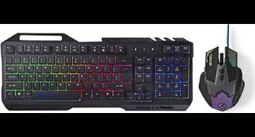 Nedis - Afterdark RGB - Gaming toetsenbord en Gaming Muis - Gaming Keyboard en muis voor Gaming PC
