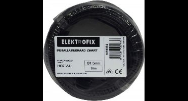 Vd-Draad 1,5Mm2 Zwart 20M
