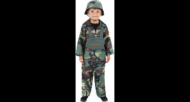 Paratrooper soldaten leger verkleedkleding kostuum - groen - kinderen - stoer - Army 116/128
