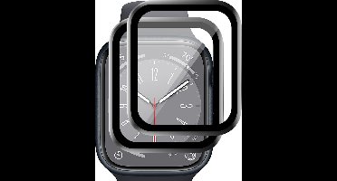 Screenprotector geschikt voor Apple Watch Series 8 45 mm - PET Glasfolie Full Screen Protector - 2 Stuks