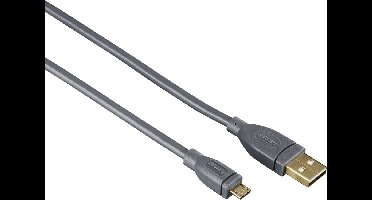 Hama 00125227 USB-kabel USB 2.0 1,8 m Micro-USB B USB A Grijs