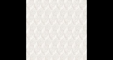 Dutch Wallcoverings - Grace 3D stitched cube silver - vliesbehang - 10m x 53cm - GR322301