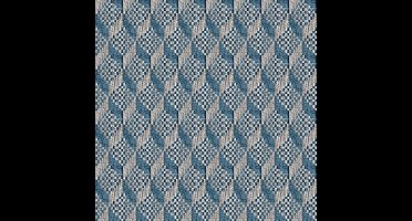 Dutch Wallcoverings - Grace 3D stitched cube blue - vliesbehang - 10m x 53cm - GR322306