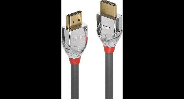 Lindy Cromo Line - HDMI met ethernetkabel - HDMI (M) naar HDMI (M) - 2 m - drievoudig afgeschermd - grijs - 4K ondersteuning